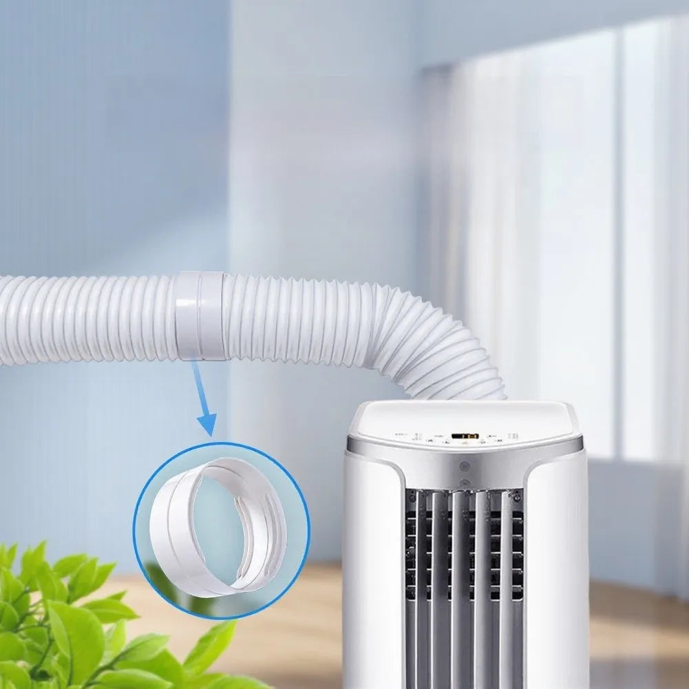 Portable Air Conditioner Exhaust/ Hose Connector 5.9 Inch (150mm) AC Vent Adapter With Steel Ring Compatible With LG/ And More Qme