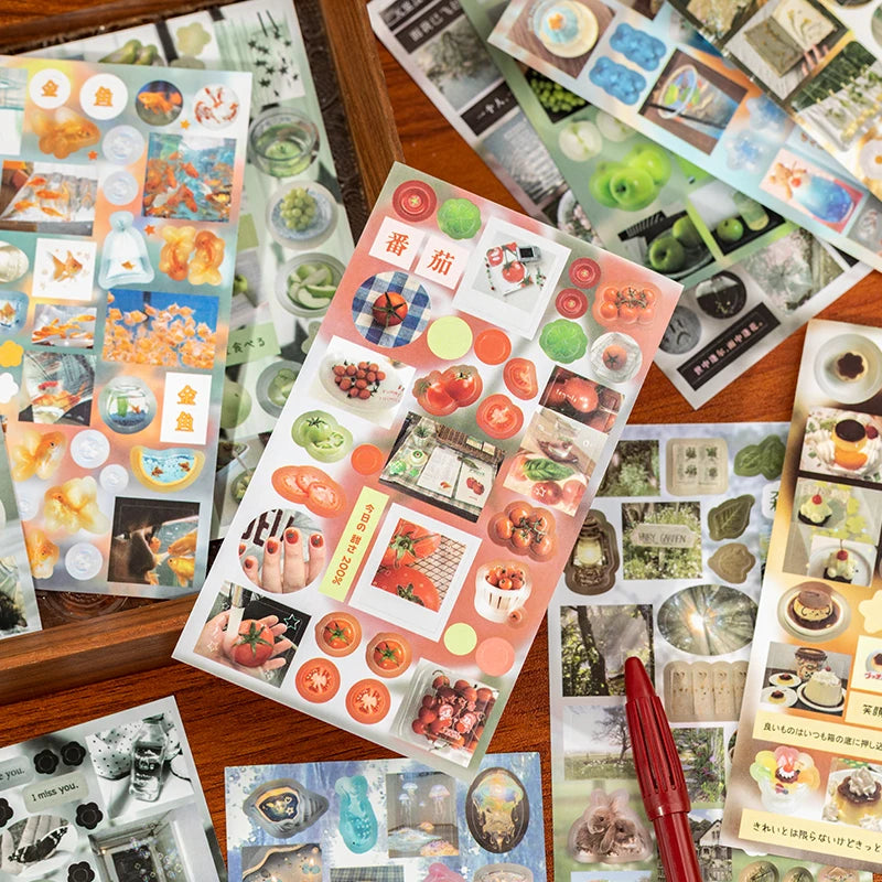 20 Pcs Die cut Stickers book Retro Cartoon Decorative handmade Scrapbooking supplies Diary Sticker Japanese Stationery Stickers Qme