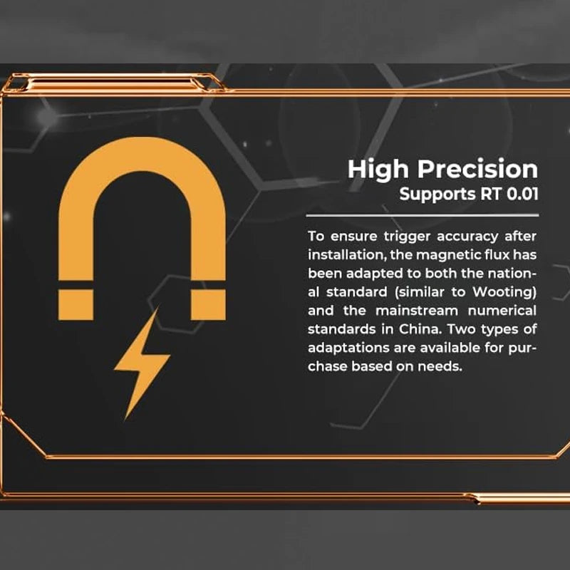 Duhuk Magnetic Linear Switch Noise Reduction High Precision Games Magnetic Shaft HIFI Mechanical Magnetic Shaft Keyboard Switch Qme