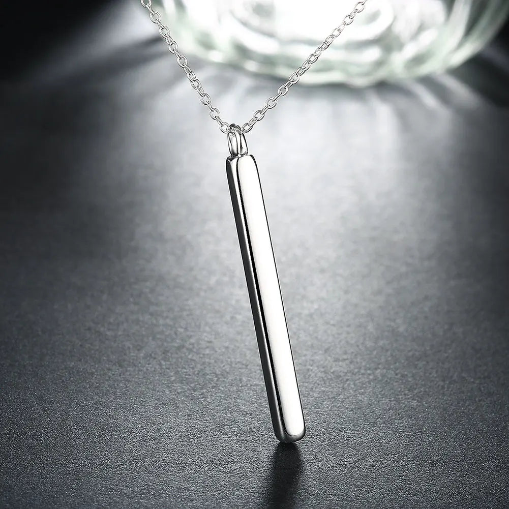 Trending 925 Sterling Silver Pretty Geometry Pendant Necklace for Women Charms Gifts Party Fashion Brands Jewelry Qme
