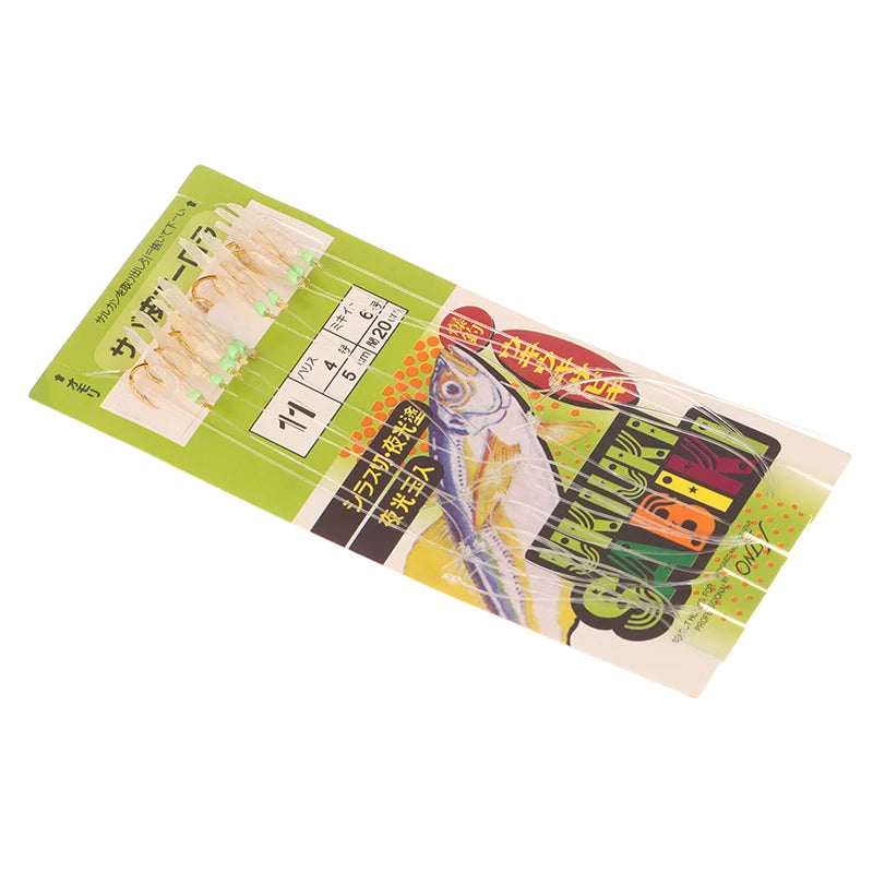 White Fish Skin Bionic String Hook Apollo Uki Sabiki Fishing Qme Hook 11