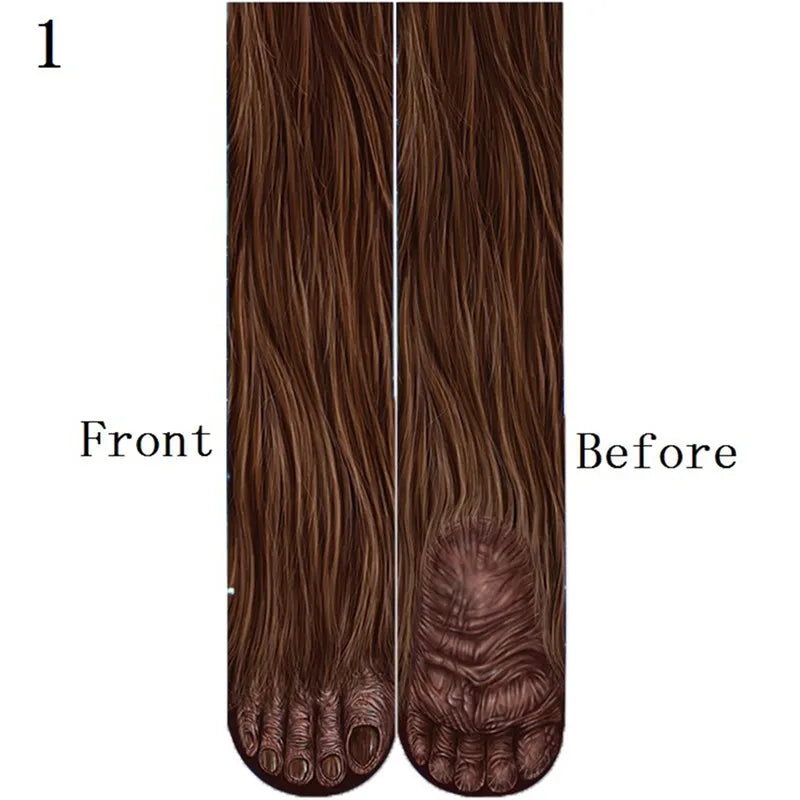 Funny Animal Paw Socks Cat Tiger Leg Toe Men Women Party Outdoor Qme style1 One Size