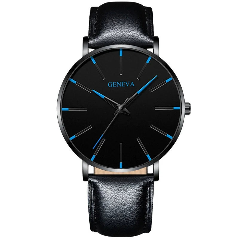 Top Brand Fashion Minimalist Ultra-thin Watch Men's Business Stainless Steel Strap Steel Mesh Quartz Watch Relogio Masculino Qme Silver