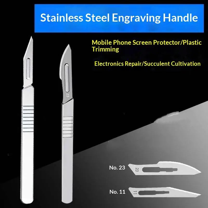 Industrial Carbon Steel Scalpel Blades Handle Biology Anatomy Qme