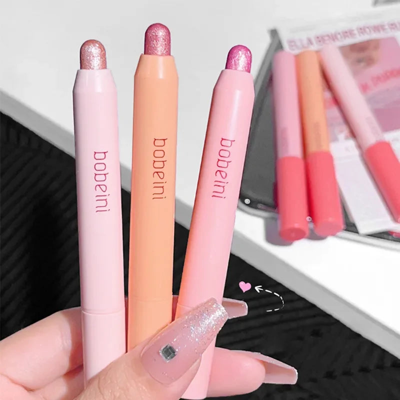 Pearlescent Eye Shadow Pen Glitter Eyeline Waterproof No smudging Highlight Eyeshadow Penlic Silkworm Liner Pen Shimmer Cosmetic Qme