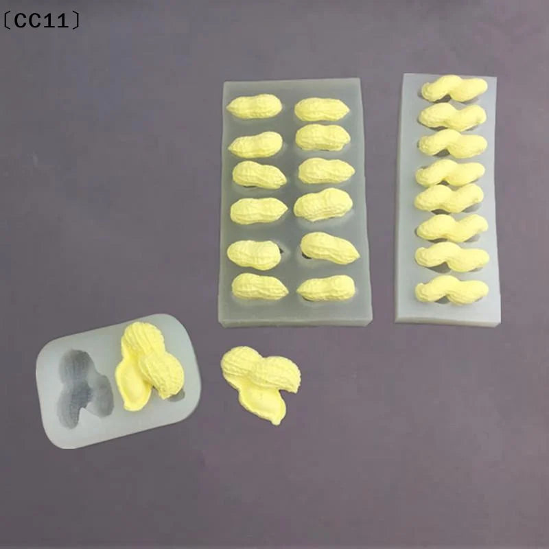 2 8 12-Cavity Peanut Design Food Grade French Mousse Cake Mould Qme