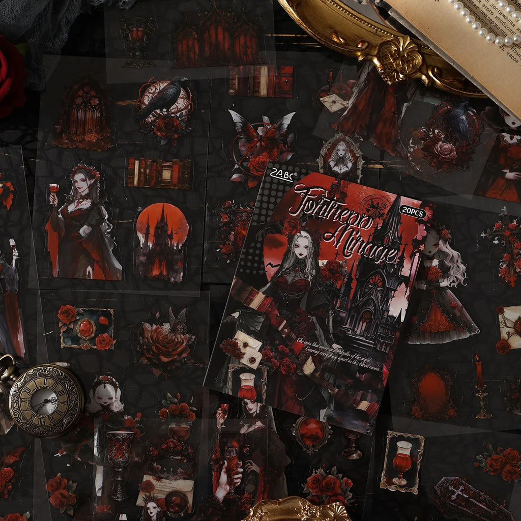 Gothic vampire 20/80 sheets Decorative Sticker Book Laptop Journal Photocard Stickers Kids Gift School Stationery Qme