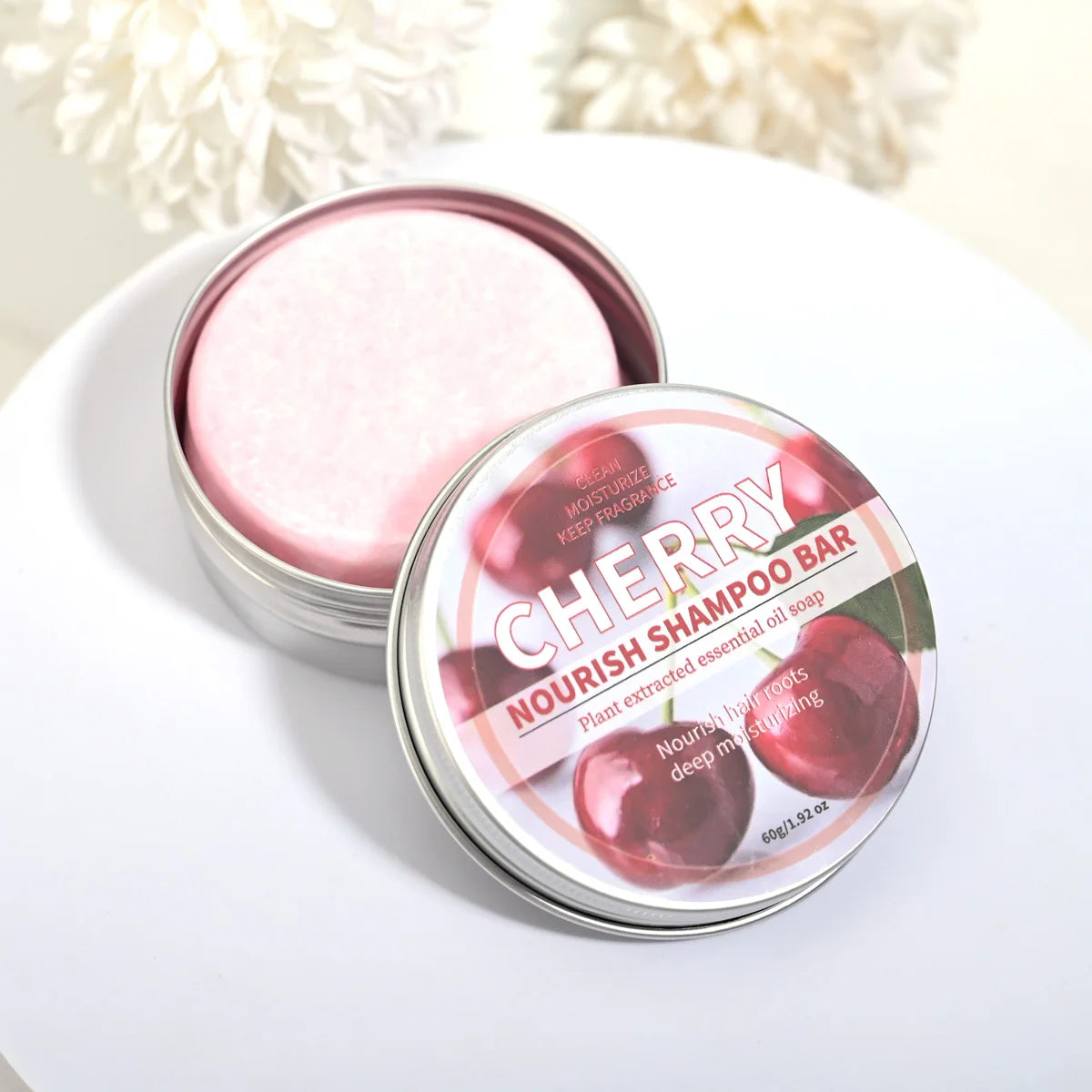 Cherry Fruit Essence Shampoo Bar Plant Extract Moisturizing Qme