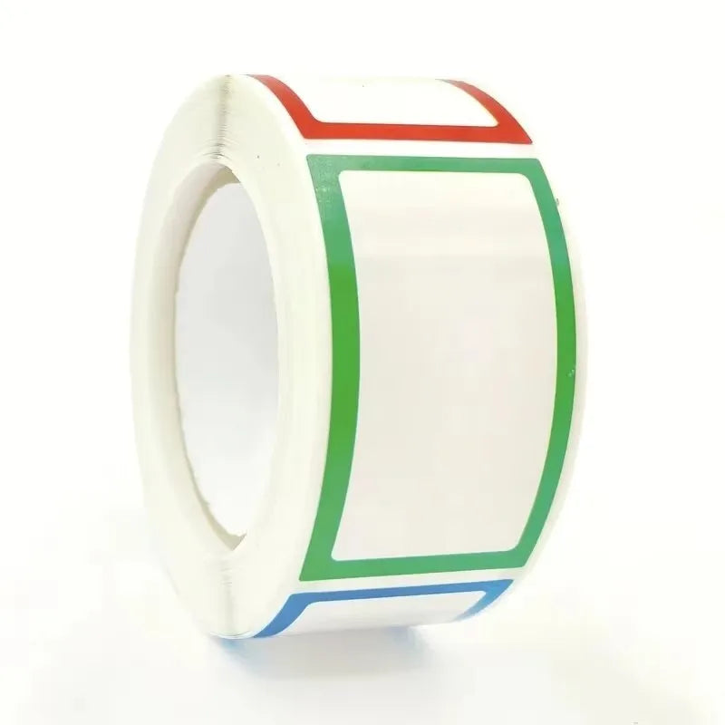 250pcs Waterproof Blank Self Adhesive Assorted Stickers Removable Label Stickers Name Tag Bottle File Document School Supplies Qme 3 rolls