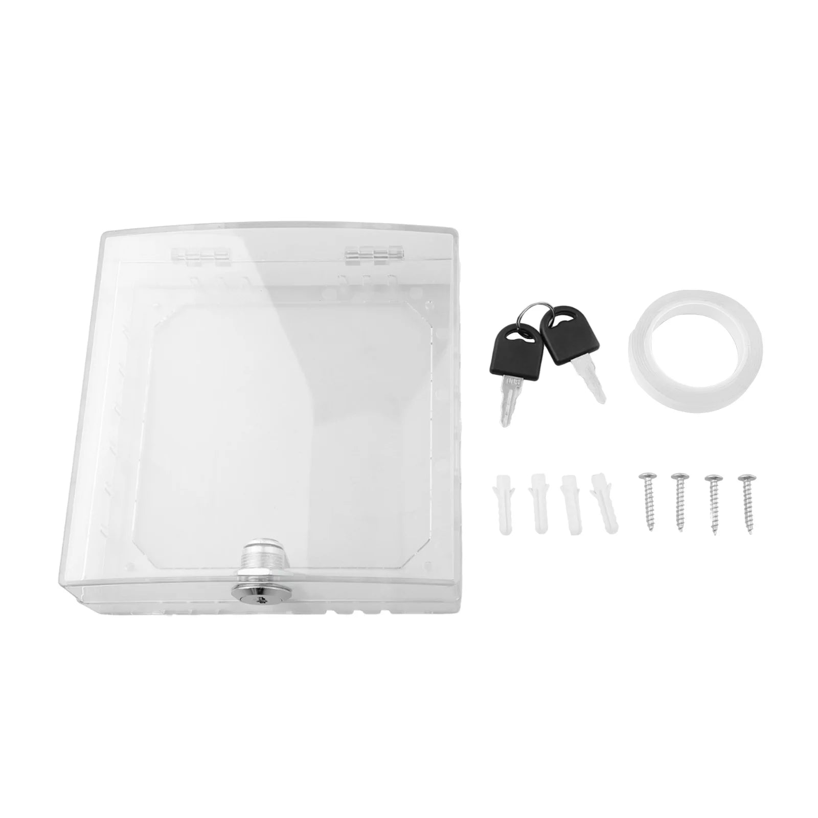 Transparent Thermostat Cover With Lock Acrylic Thermostat Lock Box With 2 Keys Ac Lock Box Cover Thermostat Guard For Home Qme