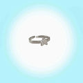 Y2K Cute Wings Personality Angel Wings Five-Pointed Star Simple Design Open Ring for Women Men Punk Gothic Ring Opening Rings Qme xingxing Size 7
