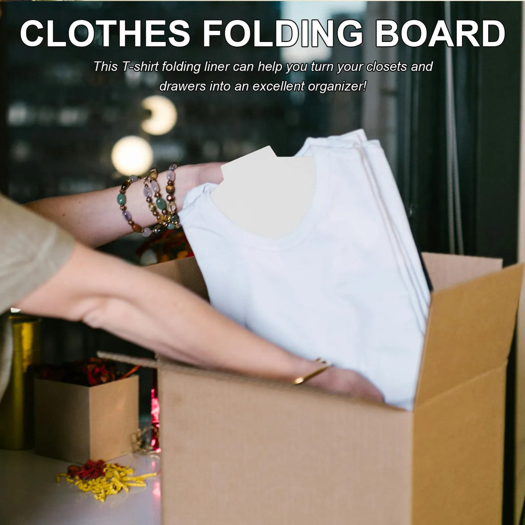 20Sheets T-Shirt Folding Paperboard Shirt Cardboard Liner Fast Neat Folding Board for Shirts Clothing Storage Plate Organizer Qme
