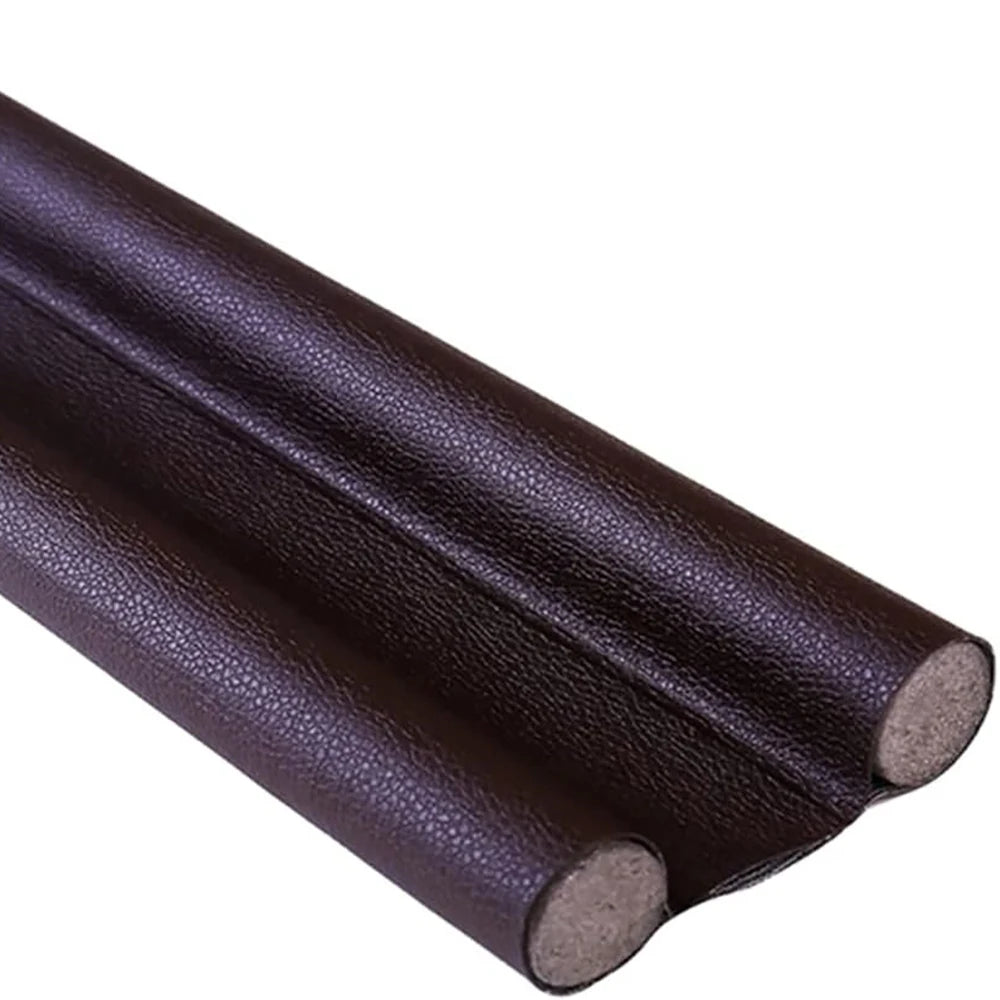 1-4pcs Self Adhesive Door Bottom Weatherstrip Sound Insulation Flexible Windproof Under Door Draft Rubber Foam Seal Strip Qme Double coffee 1pc