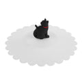 Cute Cat Food Grade Silicone Cup Cover Leakproof Drink Cover Reusable Hot Cup Lid Anti-dust for Cup Mug Wine Glass Qme A