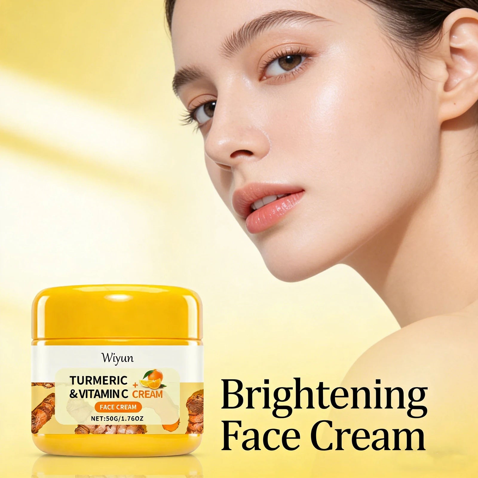 Vitamin C Brightening Face Cream Moisturize Lighten Dull Skin Regulate Melanin Fade Spot Smooth Fine Line Facial Skin Care Cream Qme