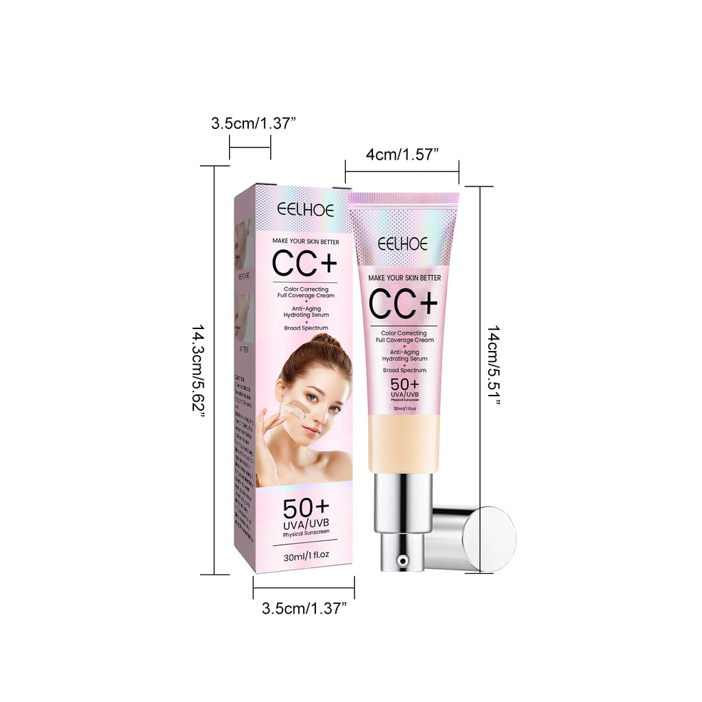 1/2/3pcs CC Cream Foundation Waterproof Brighten Moisturizing Foundation Concealer Oil-Control Long Lasting Spf 50 Makeup Qme