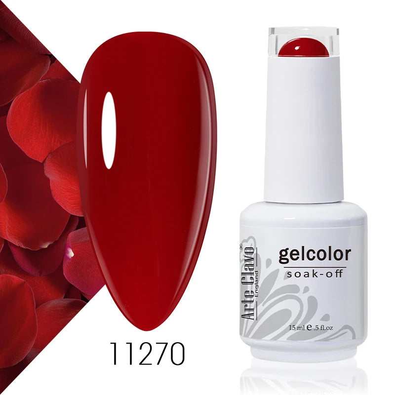 Arte Clavo Solid Gel Nail Polish Rainbow Summer Varnish Soak Off