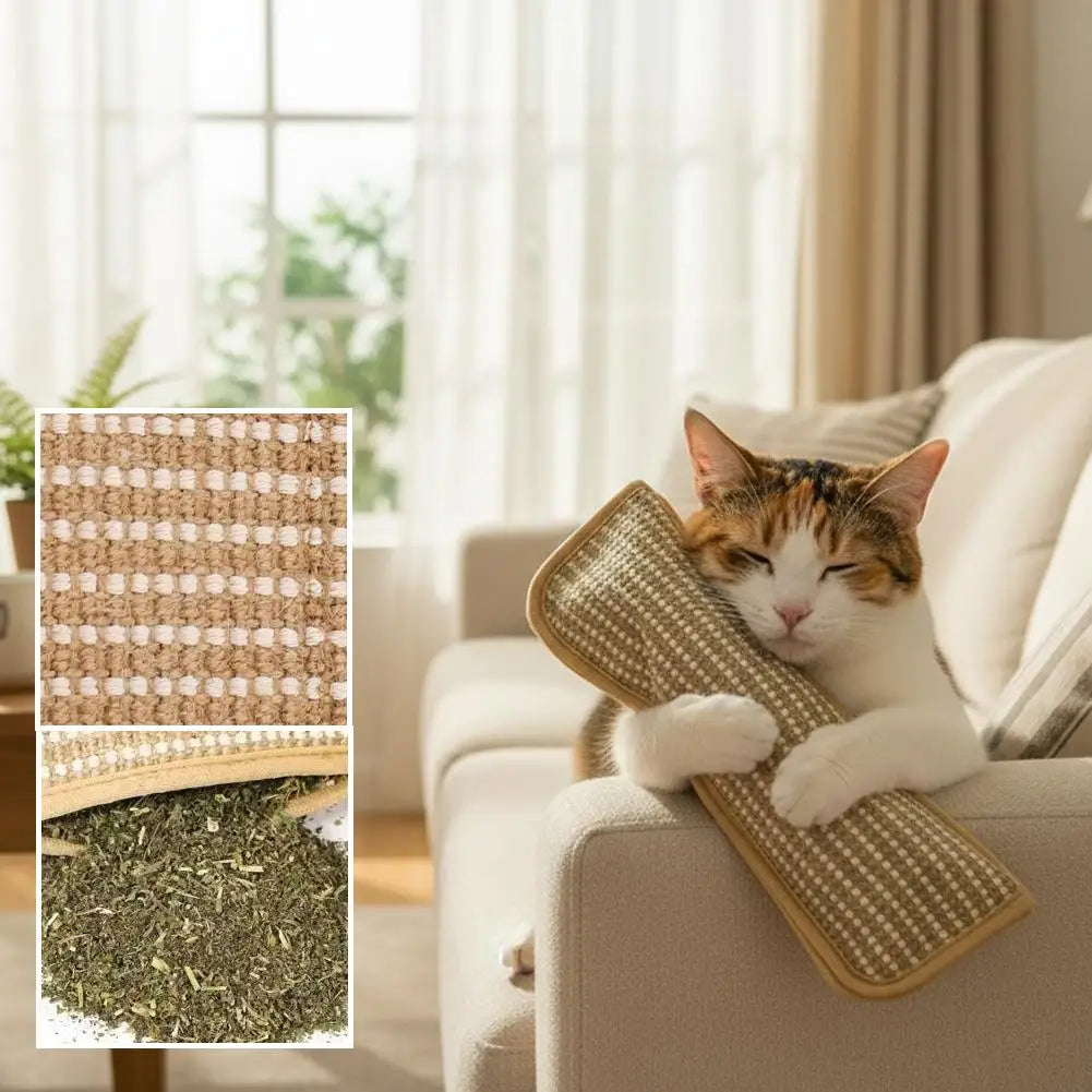 Fun Catnip Pillow Cat Interactive Toy Indoor Kitten Scratching Kicker Qme