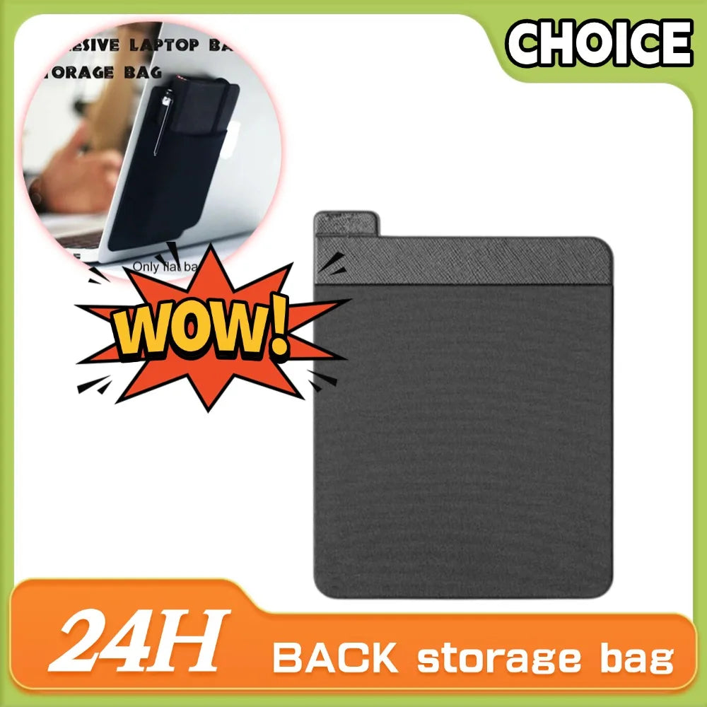 NEW Self Adhesive Laptop Rear Storage Bag for Mouse Digital Hard Drive Pen Pocket Pouch Laptop Accessories Qme