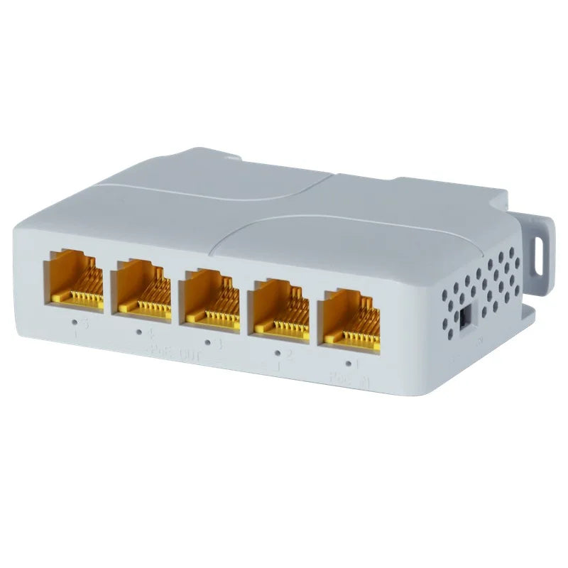 4 Port 1000M POE Extender Gigabit Network Switch Repeater IEEE802.3af/at Plug&Play for PoE Switch NVR IP Camera AP Qme