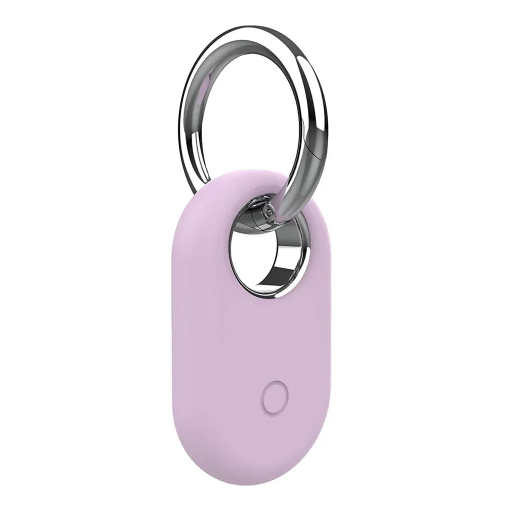 For Samsung Galaxy SmartTag 2 Locator Tracker Case Keychain Anti-Scratch Protective Skin Cover For Smart Tag Tracker Holder Qme 1PC Purple