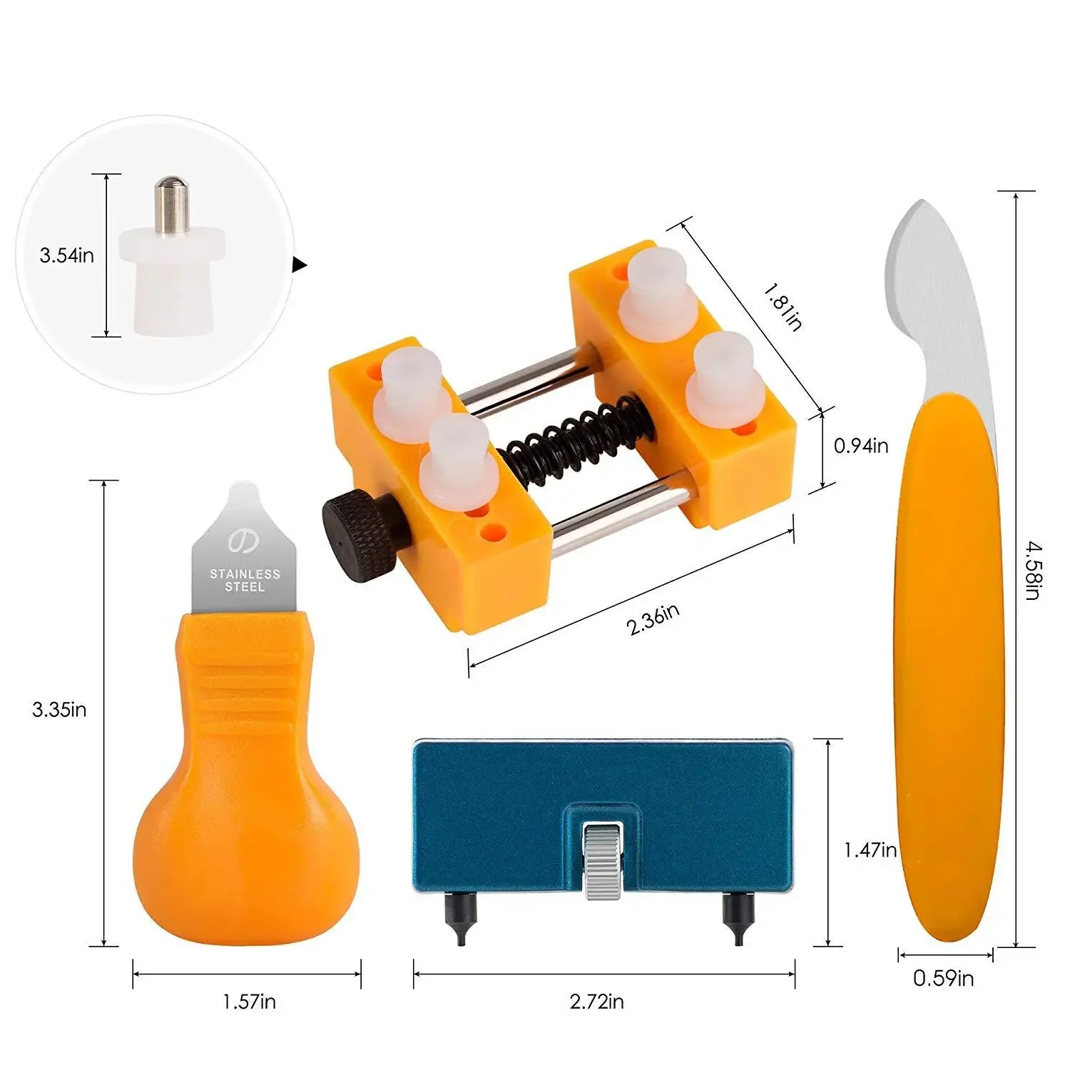8 Pcs Professional Watchmaker Repair Tool Kit Watch Opener Knife Back Cover Remover for Battery Change Watch Repair Tool Suit Qme