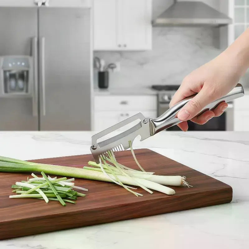 Multifunctional 3-in-1 Stainless Steel Peeler Vegetable & Fruit Slicer Shredder Versatile Kitchen Tool For Peeling Shredding Qme