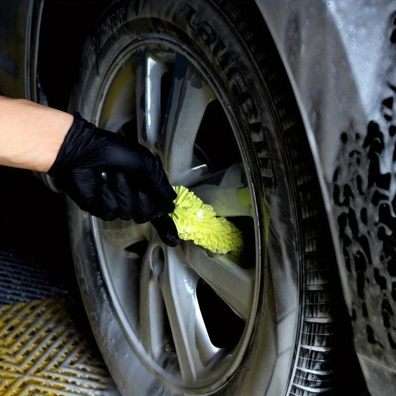 5pcs Effortlessly Clean Your Car Wheels with this Tire Rim Cleaning Tool! Qme