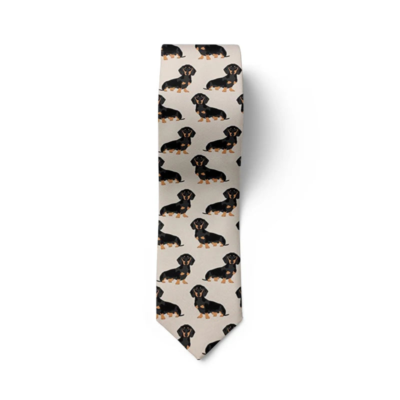 Funny Mushroom Dog Tie Men's Fashion Wedding Keyboard Business Party Qme style1