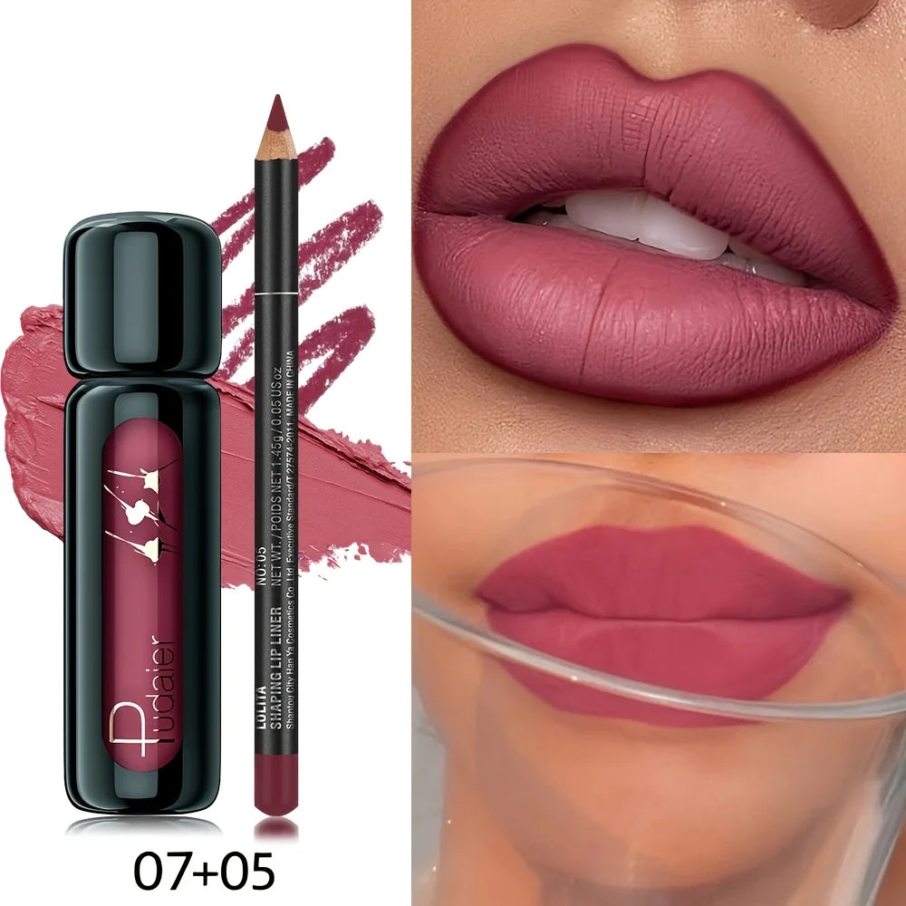 Long-lasting Waterproof Matte Lip Liner Pen Gloss Smooth Natural Qme 07 05