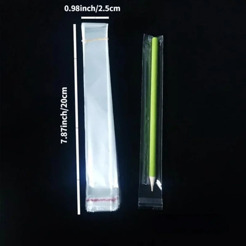 100pcs Transparent Plastic Self Adhesive Bag Self Sealing Small Bags For Pen Jewelry Candy Packing Resealable Gift Qme