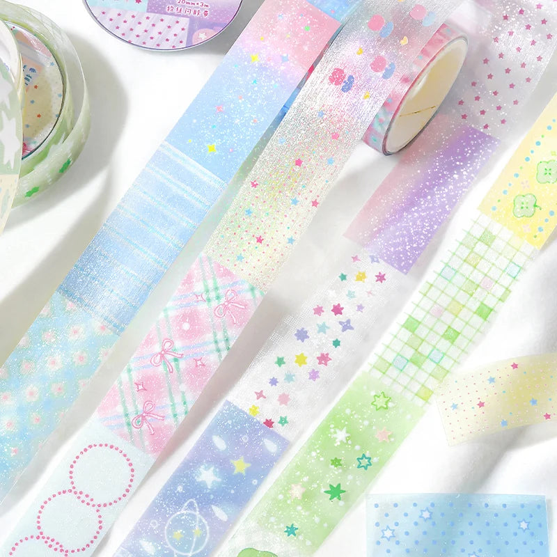 Korean Style Cartoon Light Salt Verse Making Tapes DIY Scrapbook Stickers for School Planner Decor Personalized Stationery Qme All best-selling