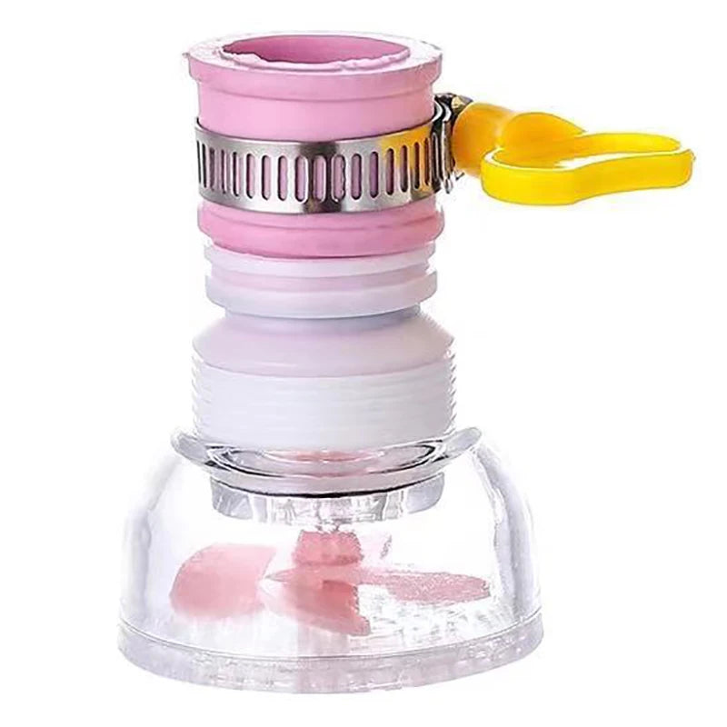 Filter Diffuser Water Saving Nozzle Bath Faucet Connector 360 Swivel Qme Pink