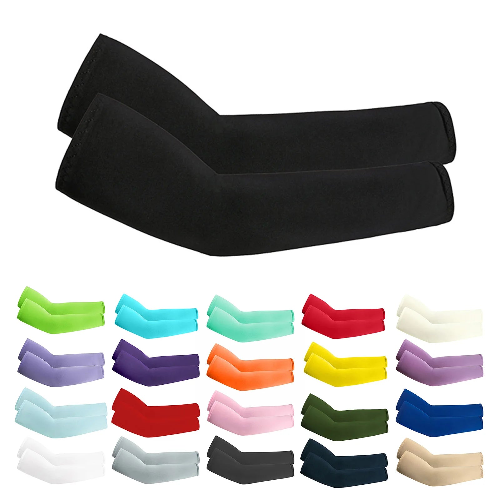 Lightweight Summer Sun-protective Sleeves for Outdoor Sports Cycling Hiking Solid Color Breathable Ice Sleeves Fishing Sleeves Qme