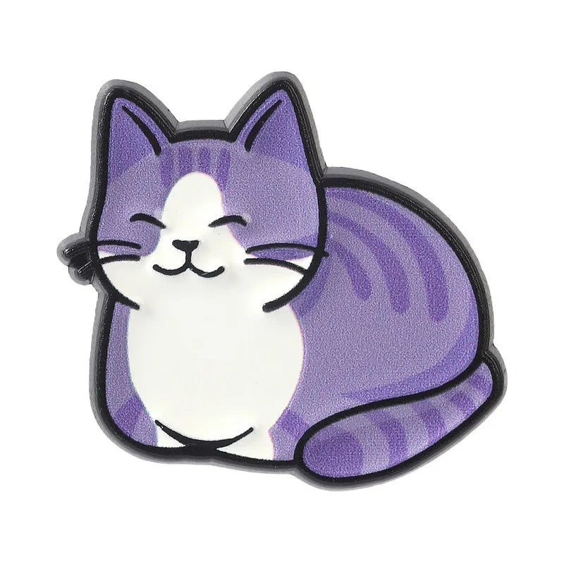 Cute Kitten Metal Enamel Brooch Cartoon Cat Lapel Pin Badge Decor for Clothes Hat Bag Fashion Jewelry Pet Lover Birthday Gift Qme style4