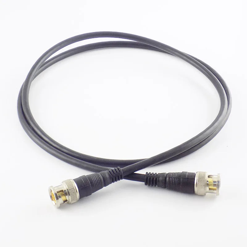 10pcs 0.5M/1M/2M/3M BNC Male to BNC Male Cable RG58 Cord For BNC Adapter Home Extension Connector Adapter wire for CCTV Camera Qme