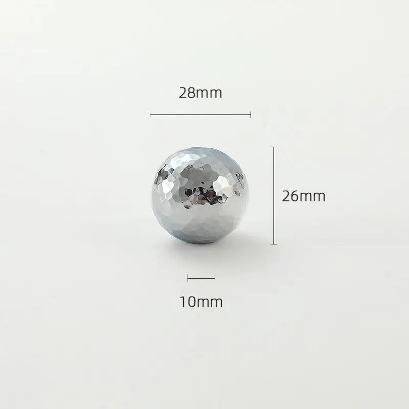 Brass Silver Ball Furniture Pull Handles Hand-forged Hammer Cabinet Handles Door Drawer Knob Kitchen Wardrobe Cupboard Pulls Qme A6