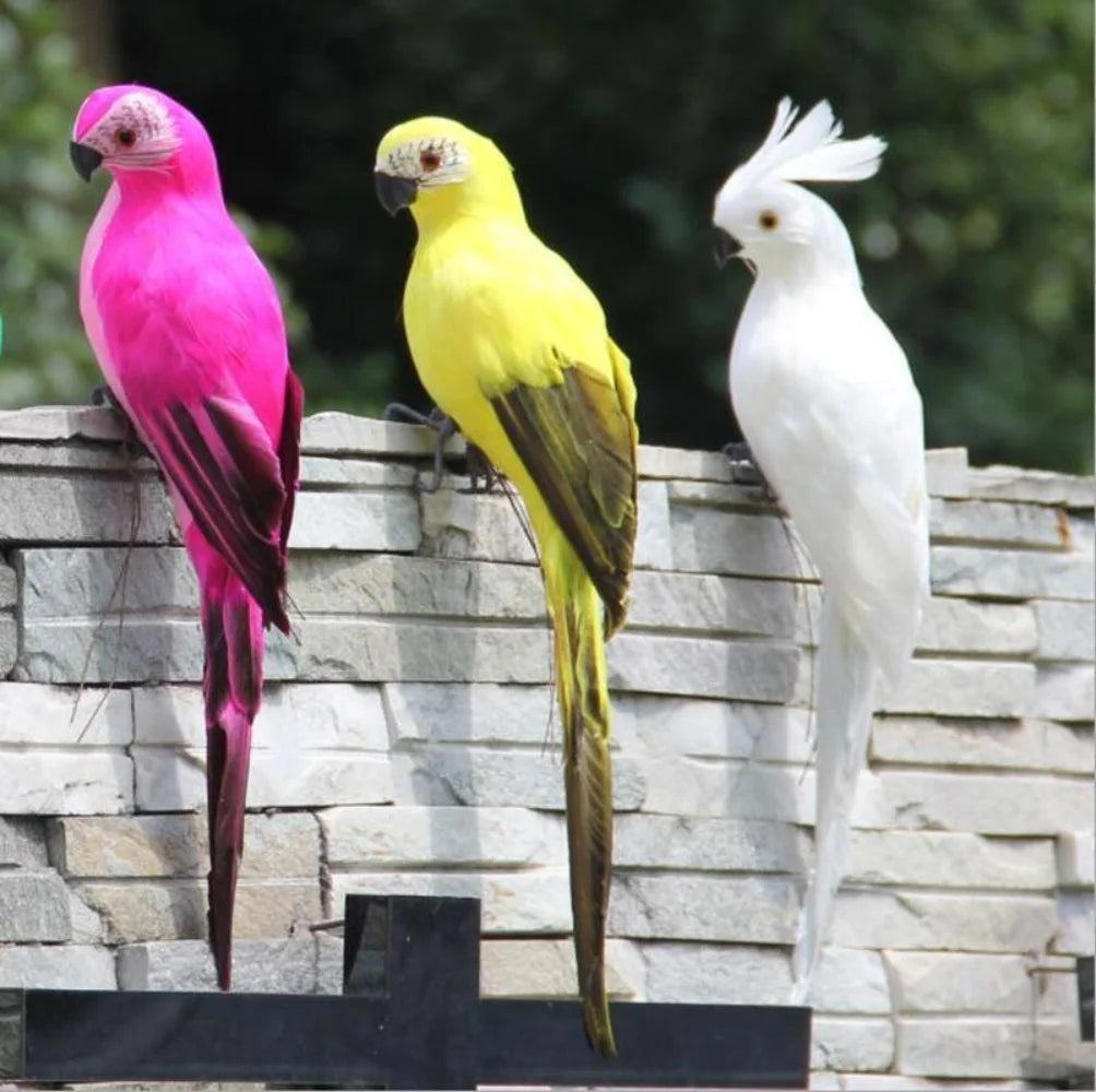 25 Creative Handmade Simulation Parrot Animal Bird Garden Props Qme