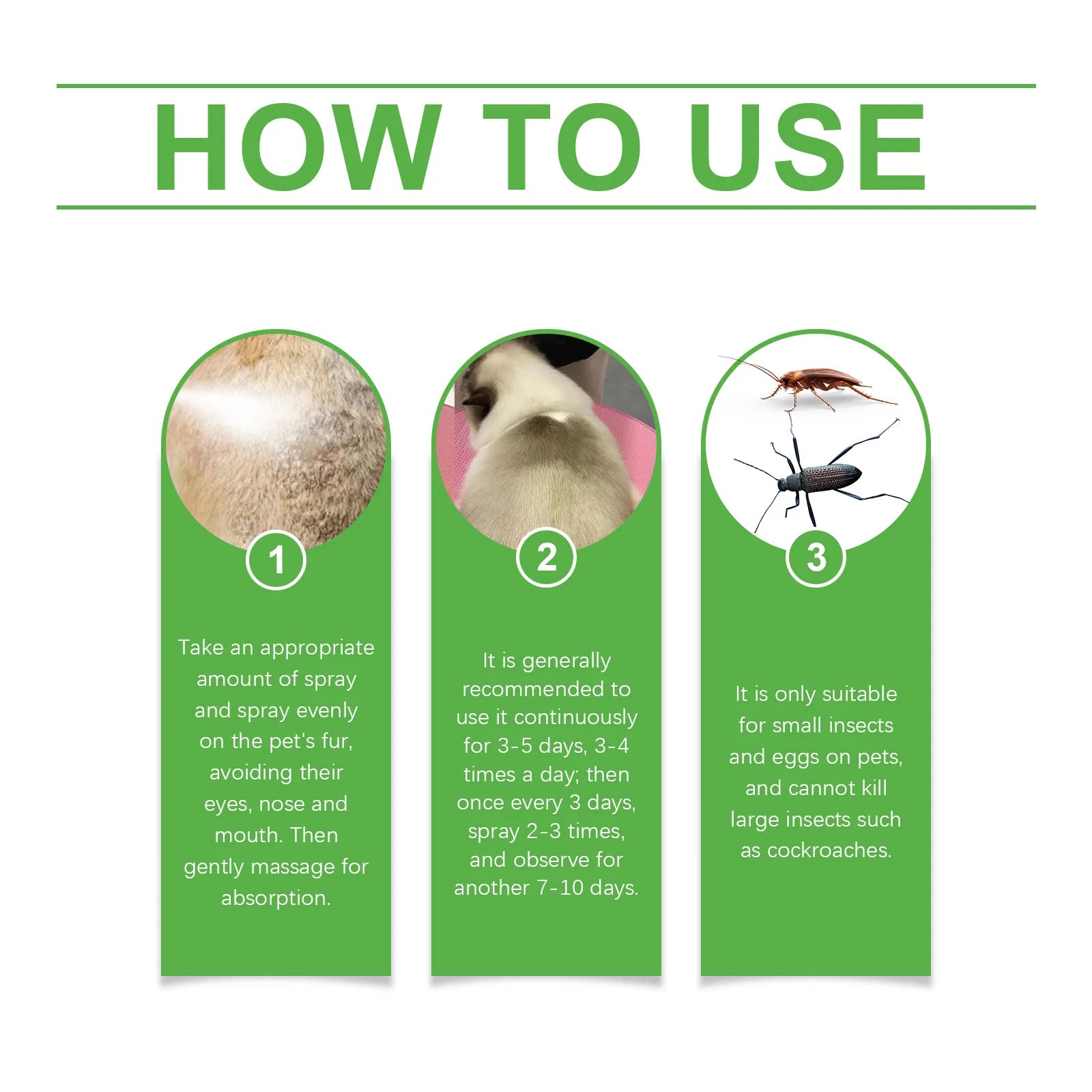 Pet Flea Tick Repellent Spray Effectively Reducing Fleas and Ticks Relieve Skin Itching Protect Health Fast-Acting Pet Repellent Qme