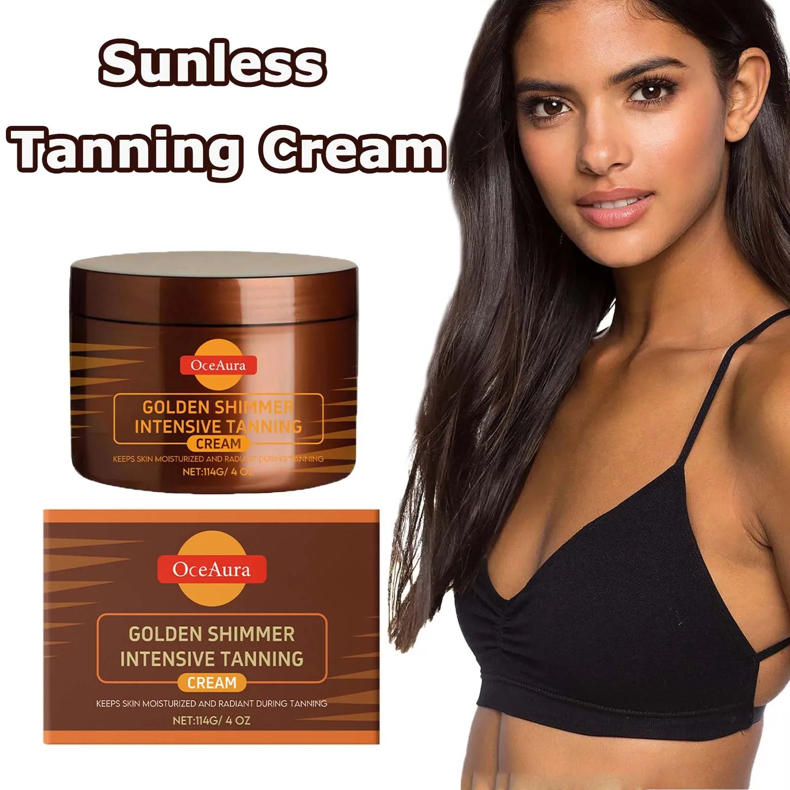 Tanning Accelerator Gel Natural Lasting Self Solarium Sunless Tanner Body Face Glow Bronzer Nourishing Intensive Tanning Cream Qme