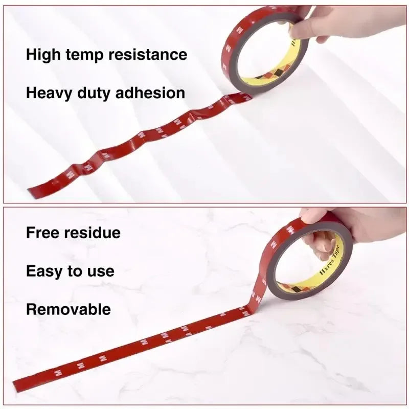Heat-Resistant Auto Double-Sided Adhesive Patch - High Viscosity Strong Adhesion, for Heavy-Duty Car Accessories Fixing Qme