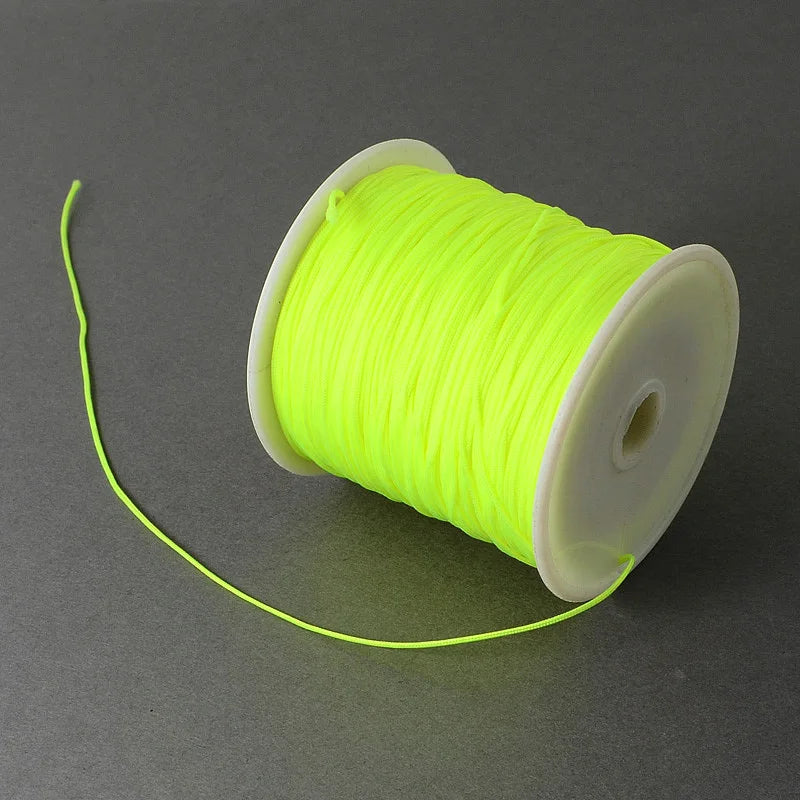 PandaHall about 150yards/rollBraided Nylon Thread Chinese Knotting Cord Beading Cord for Beading Jewelry Making Colorful 0.5mm Qme