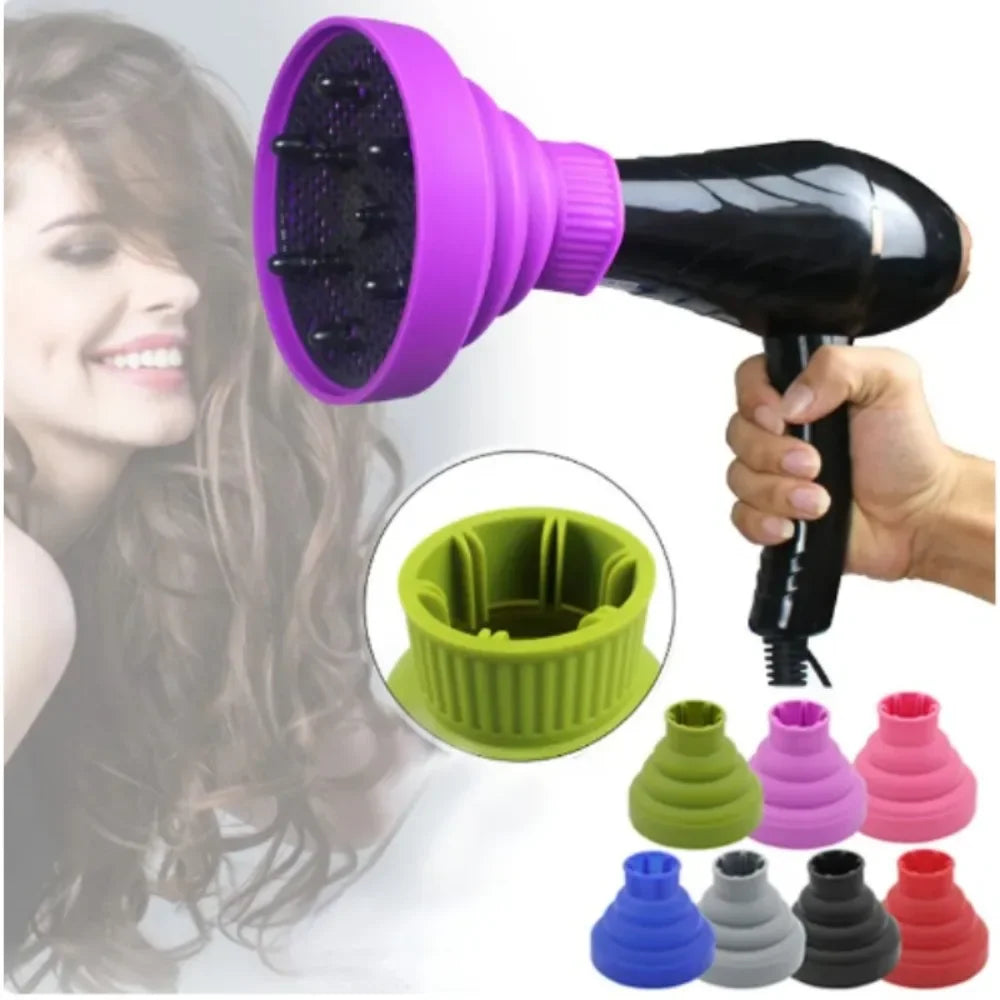 Silicone Hairdryer Diffuser Cover Foldable Temperature Resistant Qme