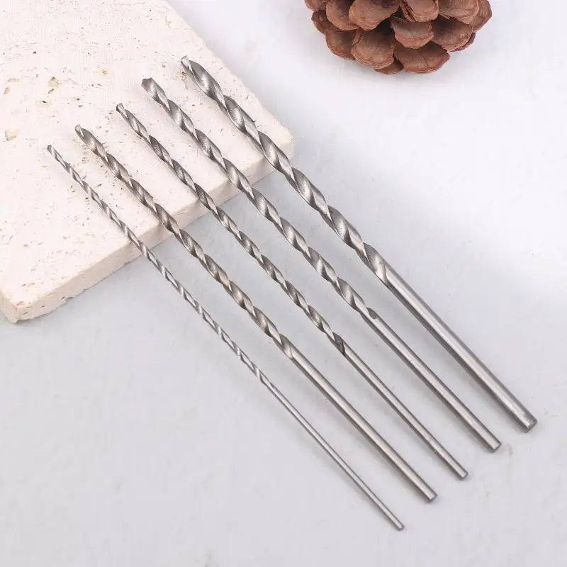5Pcs 2mm 3mm 3.5mm 4mm 5mm Twist Drill Bit Kit For Wood Plastic Alloy Metal Woodworking Deep Hole Drilling Qme