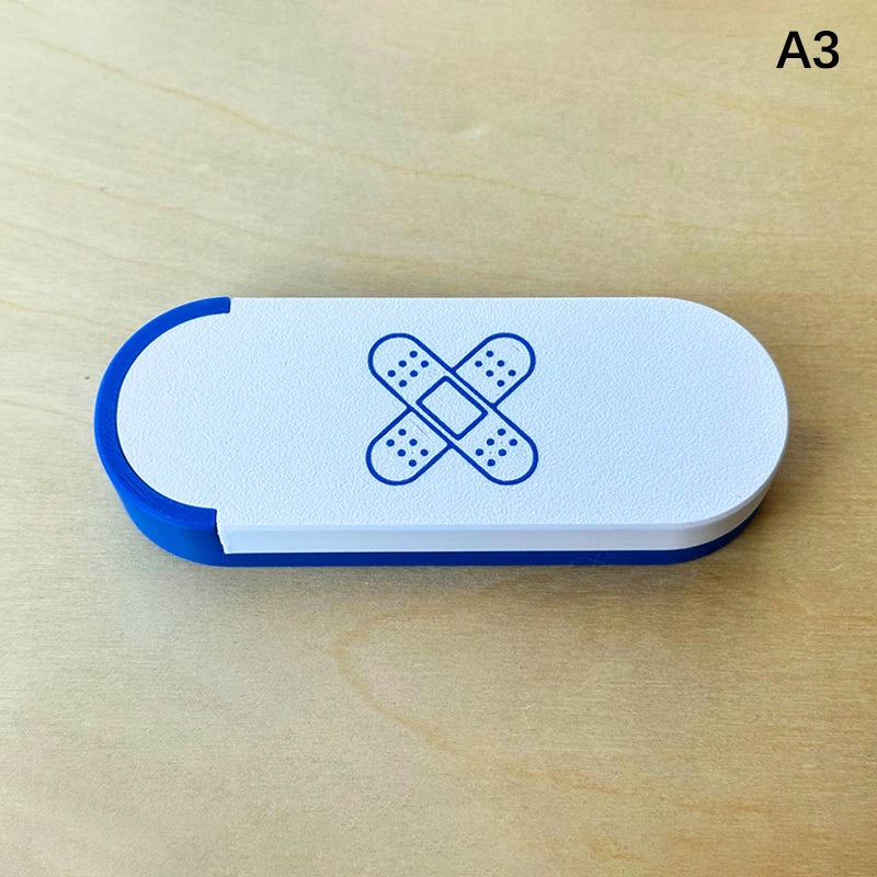 Cute Band-aid Storage Box Portable Sliding Toothpicks Swabs Dental Qme A3