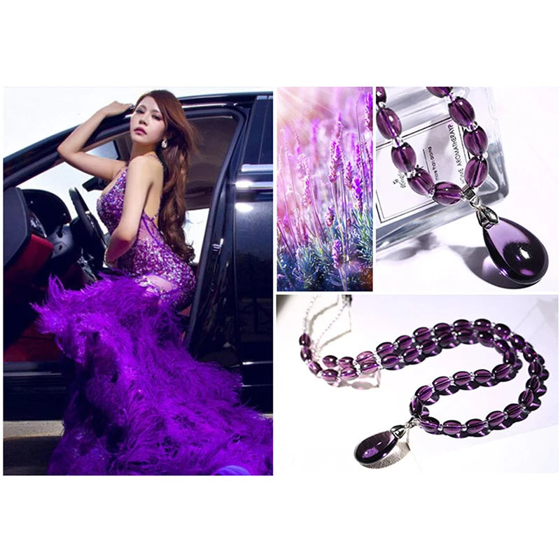 Amethyst Necklace Crystal Bracelet Craft Decorativas Stone Jewelry Qme