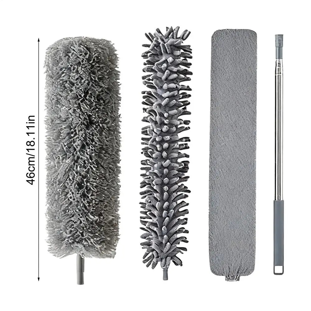 Retractable Duster Washable Microfiber Mop Household Dust Collector For Home Commercial Apartment Dormitory Kitchen Bathroom Qme China Mainland Gray