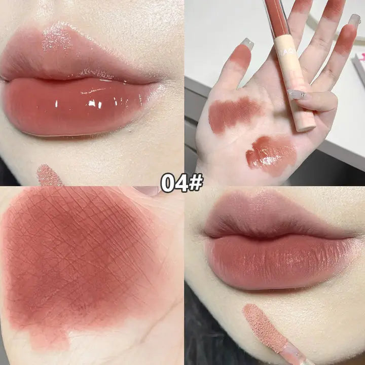 Double-ended Lip Glaze Matte Water-gloss Mirror Whitening Qme S876-04