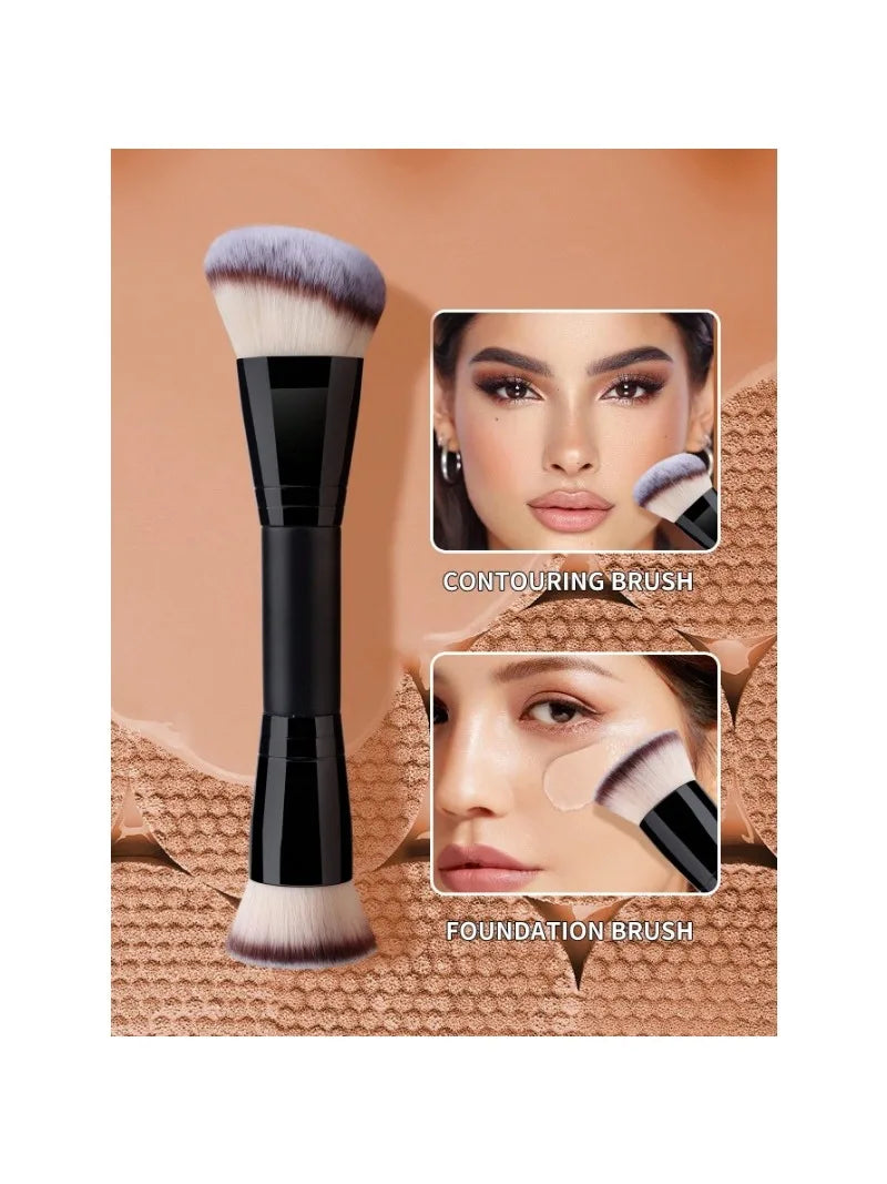 Double End Makeup Foundation Brush Blending Liquid Pressed Powder Qme 1 PCS