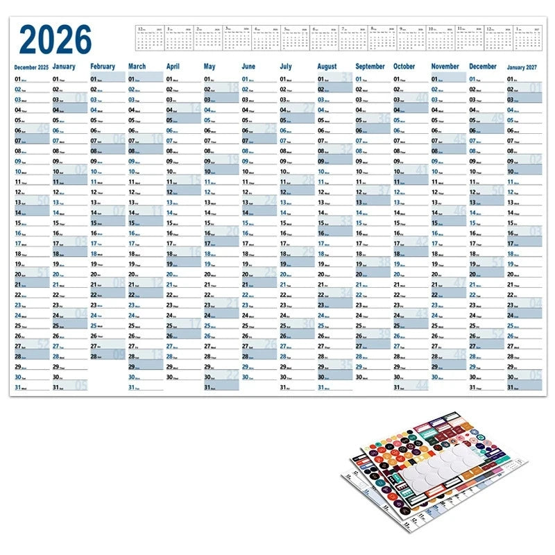 2026 Calendar, Large Calendar Kawaii To Do List Planner Target , Schedule Planner, Large Multi Month Reusable Poster Qme blue